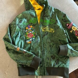 ED HARDY LEATHER XL MENS JACKET/ COAT